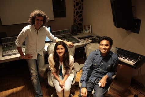 imtiaz-ali-alia-bhatt-and-a-r-rahman-at-a-song-recording-for-highway1